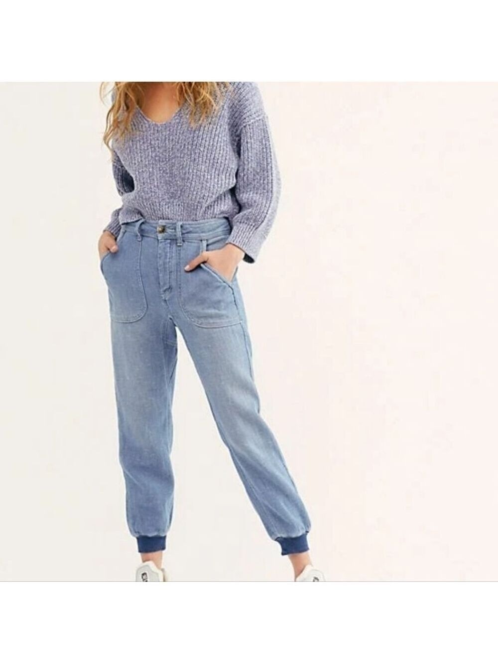 Free People We The Free Skye Relaxed Boyfriend Linen Jeans Size 29